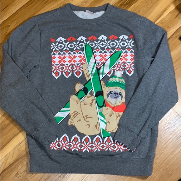 Festive af, HOLIDAY TIME, Sloth on the slopes sweatshirt!! - Picture 3 of 8